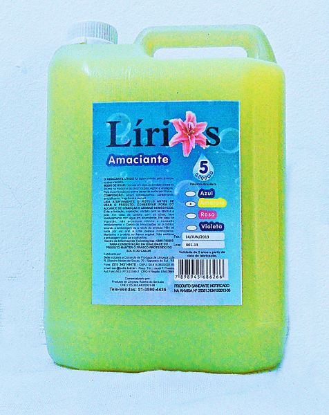 Amaciante Lírios 5 LITROS Amarelo-Talco